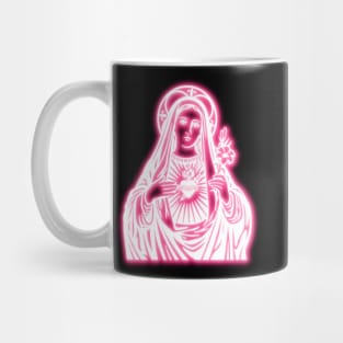 Pink Neon Virgin Mary Mug